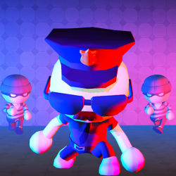 Robber vs Police officer: Fighting